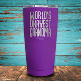 World's Okayest Grandma Coated Drinkware