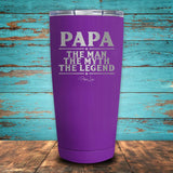 Papa, The Man, The Myth, The Legend Coated Drinkware