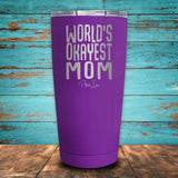World's Okayest Mom Coated Drinkware