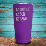 Checklist - Country Music, Sun, Sand Checklist Coated Drinkware