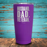 Husband Dad Veteran Coated Drinkware