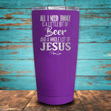 Jesus & Beer Coated Drinkware