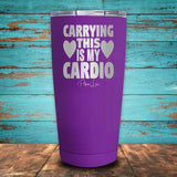 Carrying This Is My Cardio Coated Drinkware