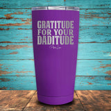 Gratitude for Daditude Coated Drinkware