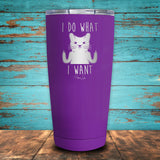 I Do What I Want Cat Coated Drinkware