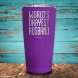 World's Okayest Husband Coated Drinkware