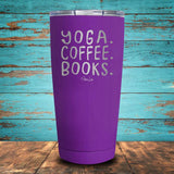 Yoga Coffee Books Coated Drinkware