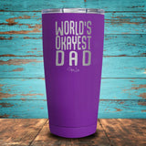 World's Okayest Dad Coated Drinkware