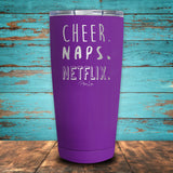 Cheer Naps Netflix Coated Drinkware