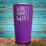 World's Okayest Wife Coated Drinkware