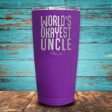 World's Okayest Uncle Coated Drinkware