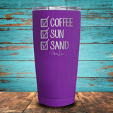Checklist - Coffee, Sun, Sand Coated Drinkware