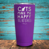Cats Make Me Happy Coated Drinkware