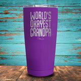 World's Okayest Grandpa Coated Drinkware