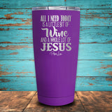 Jesus And Wine Coated Drinkware