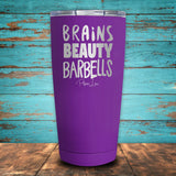 Brains, Beauty, Barbells Coated Drinkware