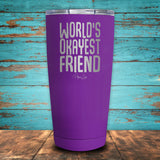 World's Okayest Friend Coated Drinkware
