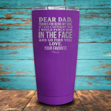 Dear Dad Coated Drinkware