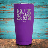 No I did not grade your test yet Coated Drinkware