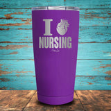 I Heart Nursing Coated Drinkware