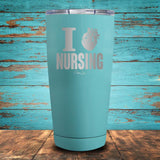 I Heart Nursing Coated Drinkware