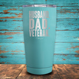 Husband Dad Veteran Coated Drinkware
