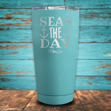 Seas The Day Coated Drinkware