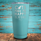 Cats Make Me Happy Coated Drinkware