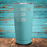 Checklist - Margaritas, Sun, Sand Coated Drinkware