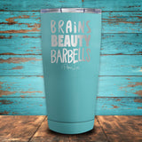 Brains, Beauty, Barbells Coated Drinkware