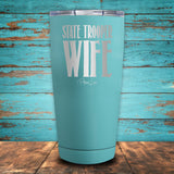 State Trooper Wife Coated Drinkware