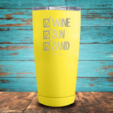 Checklist - Wine, Sun, Sand Coated Drinkware