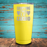 Carrying This Is My Cardio Coated Drinkware