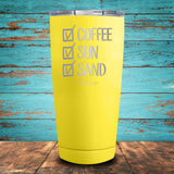 Checklist - Coffee, Sun, Sand Coated Drinkware