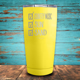 Checklist - Country Music, Sun, Sand Checklist Coated Drinkware