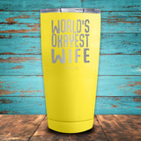 World's Okayest Wife Coated Drinkware