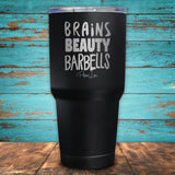 Brains, Beauty, Barbells Coated Drinkware