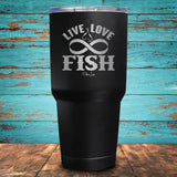 Live Love Fish Coated Drinkware