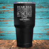 Dear Dad Coated Drinkware