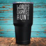World's Okayest Aunt Coated Drinkware