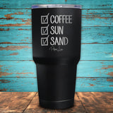 Checklist - Coffee, Sun, Sand Coated Drinkware