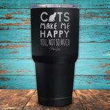 Cats Make Me Happy Coated Drinkware