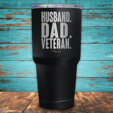 Husband Dad Veteran Coated Drinkware