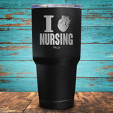 I Heart Nursing Coated Drinkware