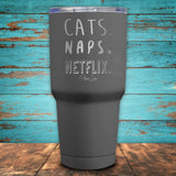 Cats. Naps. Netflix. Coated Drinkware