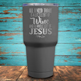 Jesus And Wine Coated Drinkware