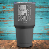 World's Okayest Grandpa Coated Drinkware