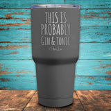 This Is Probably Gin & Tonic Coated Drinkware