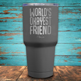 World's Okayest Friend Coated Drinkware