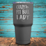Crazy Pit Bull Lady Coated Drinkware